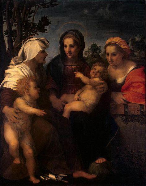 Elisabeth and John the Baptist, Andrea del Sarto